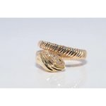 Delicate lab grown ring with round cut diamond in classic solitaire gold setting for her everyday elegance