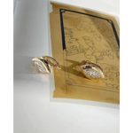 gold girlish earrings with lab grown white diamonds and lab grown diamond earrings luxury jewelry