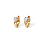 0.60 Ct lab grown pear cut diamond earrings for women in elegant pear shape design