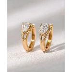 0.60 Ct lab grown pear cut diamond earrings for women in elegant pear shape design