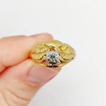 modern luxury lab grown radiant diamond ring 0.4 Ct with sparkling white stones engagement ring