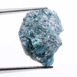 uncut raw diamond ring with natural raw rough diamond crystal appearance blue rough diamond