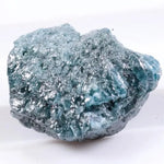 uncut raw diamond ring with natural raw rough diamond crystal appearance blue rough diamond