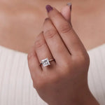 White gold engagement ring with classic diamond sparkle and elegance