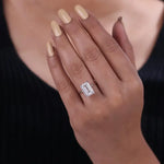 Sparkling lab grown diamond ring with princess cut diamond in contemporary setting for bold and stylish appearance