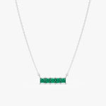 0.52 Ct Genuine Green Diamond Necklace Delicate Minimalist Luxury Pendant Fine Jewelry for Women