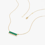 0.52 Ct Genuine Green Diamond Necklace Delicate Minimalist Luxury Pendant Fine Jewelry for Women
