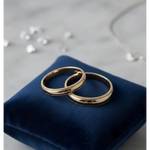 Minimalist matte finish couple rings for subtle elegance and modern love.