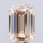 Explore a 4.10 Ct light brown lab grown diamond with a classic emerald cut. A refined step-cut stone perfect for custom engagement rings and luxury jewelry.