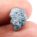 uncut raw diamond ring with natural raw rough diamond crystal appearance blue rough diamond