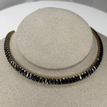 10.89 Ct black moissanite baguette tennis necklace luxury statement jewelry with sleek modern diamond style
