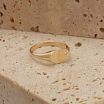 Modern Signet Ring Sleek Gold Statement Ring Personalized Luxury Jewelry