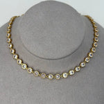 11.06 Ct moissanite round diamond white tennis necklace with brilliant sparkle luxury jewelry elegant design