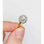 1.05 Ct lab created diamond ring handmade fine jewelry for women elegant unique engagement ring