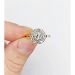 1.05 Ct lab created diamond ring handmade fine jewelry for women elegant unique engagement ring