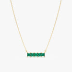 0.52 Ct Genuine Green Diamond Necklace Delicate Minimalist Luxury Pendant Fine Jewelry for Women