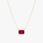 0.83 Ct Genuine Red Diamond Necklace Elegant Timeless Pendant Fine Jewelry for Women