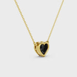 2.00 Ct heart cut black diamond necklace with luxury natural diamond jewelry design
