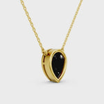 2.00 Ct Natural Black Diamond Necklace Sleek Minimalist Pendant for Women