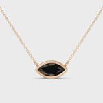 2.00 Ct marquise cut black diamond necklace in luxury natural diamond jewelry style