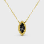 2.00 Ct marquise cut black diamond necklace with luxury natural diamond jewelry design
