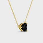 2.00 Ct black heart diamond necklace with luxury natural fine jewelry design