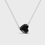 2.00 Ct black heart diamond necklace with luxury natural fine jewelry design