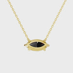 2.00 Ct black marquise cut diamond necklace with luxury natural fine jewelry design