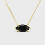 2.00 Ct black marquise cut diamond necklace with luxury natural fine jewelry design