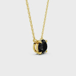 2.00 Ct black oval diamond necklace with luxury natural fine jewelry design