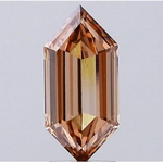 2.62 Ct Fancy Brown Lab Grown Diamond in elongated hexagon shape, modern designer loose diamond with unique geometric cut for custom jewelry