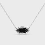 2.00 Ct marquise cut black diamond necklace in luxury natural diamond jewelry style