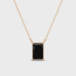 2.00 Ct black baguette cut diamond necklace with luxury natural fine jewelry design