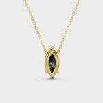 2.00 Ct Natural Black Diamond Pendant Necklace Minimalist Luxury Jewelry for Women