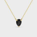 2.00 Ct black pear cut diamond necklace with elegant luxury jewelry styling