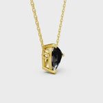 2.00 Ct black trillion cut diamond necklace with luxury natural fine jewelry design
