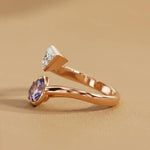 1.30 Ct TOI lab grown round diamond ring, classic prong gold setting, elegant everyday jewelry.