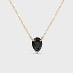 2.00 Ct black pear cut diamond necklace with elegant luxury jewelry styling