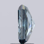 Lab grown diamond certification report showing color chart and diamond grading details, radiant cut lab grown diamond, blue cvd diamond