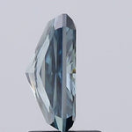 Lab grown diamond certification report showing color chart and diamond grading details, radiant cut lab grown diamond, blue cvd diamond