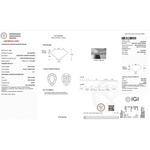 IGI certified lab grown diamond grading report with clarity and color chart details, pear lab grown diamond, intense pink lab grown diamond