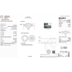 IGI lab grown diamond certificate showing clarity chart and diamond grading report, round lab grown diamond, lab created pink diamond