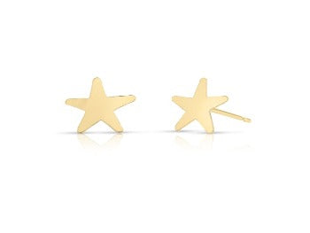 Tiny Star Stud Earrings, 14k Gold Stud Earrings, Yellow Gold Plated Star Earring, Dainty Earrings,Gift - Jay Amar Gems