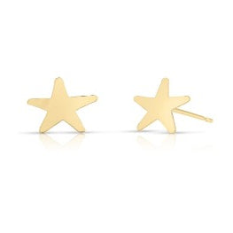 Tiny Star Stud Earrings, 14k Gold Stud Earrings, Yellow Gold Plated Star Earring, Dainty Earrings,Gift - Jay Amar Gems