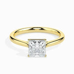 Vintage sapphire engagement ring in custom gold design- Cushion Cut Diamond  Ring