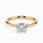 Vintage sapphire engagement ring in custom gold design - Cushion Cut Diamond Ring