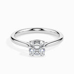 Vintage sapphire engagement ring in custom gold design - Cushion Cut Diamond Ring