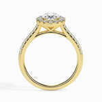 Unique Oval shaped engagement ring in white gold setting - Women Special Diamond Ring