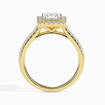 Vintage sapphire engagement ring in custom gold design - Cushion Diamond Ring