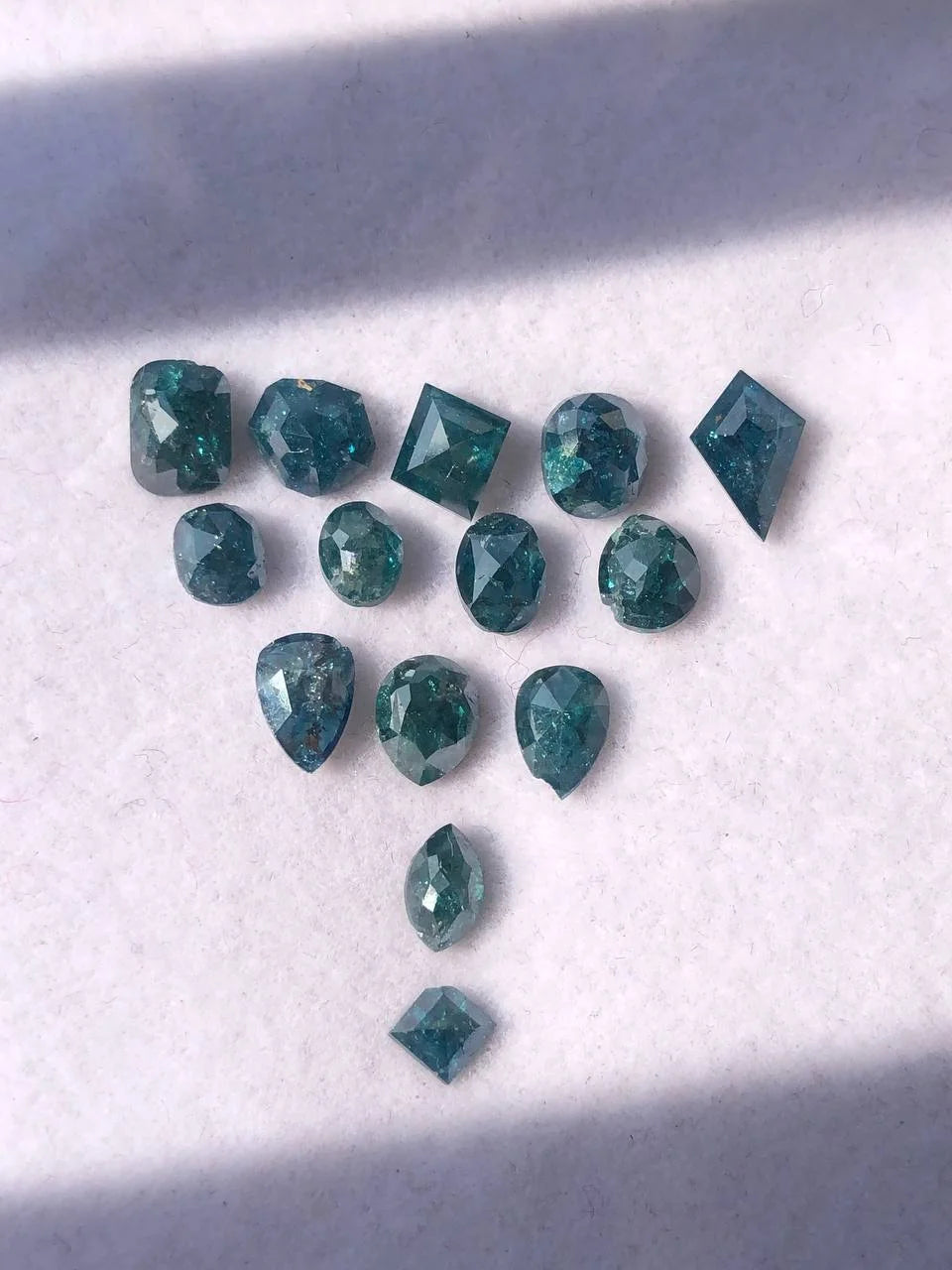 6.92 CT Mix Shape Blue Salt & Pepper Diamond